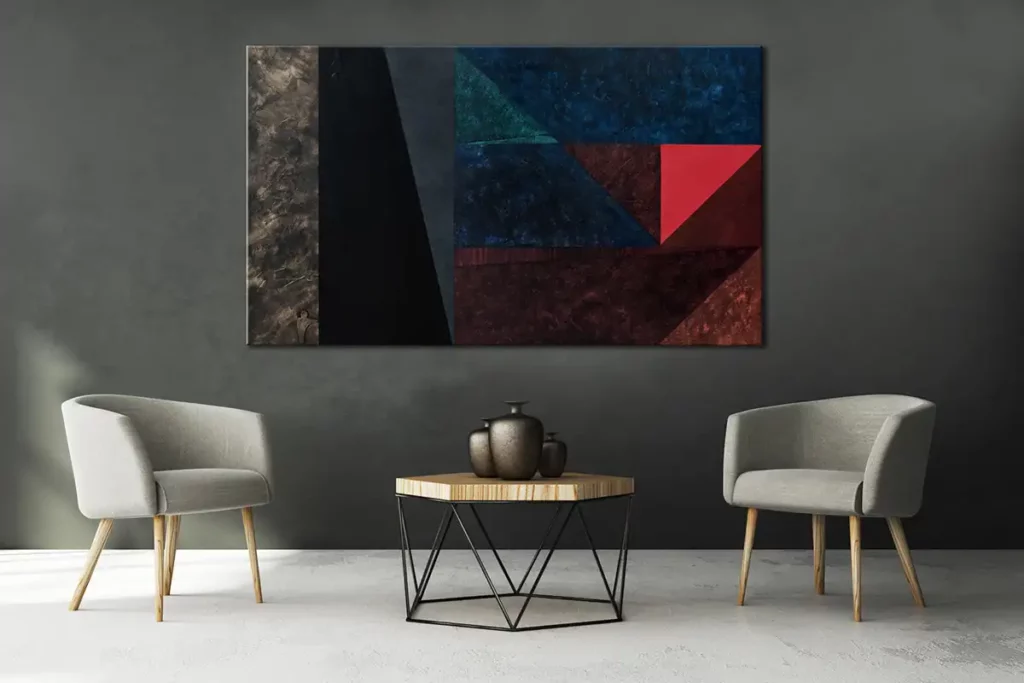 Obraz abstrakcyjny jako dekoracja salonu