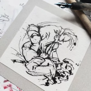 a drawing on a piece of paper