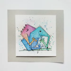 a drawing of a lizard