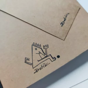 a close up of a envelope