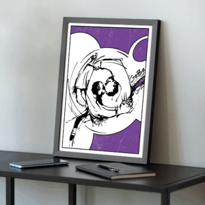 a picture on a table