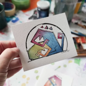 Obrazek ręcznie malowany Nieudaczne łaskotki gilgotki