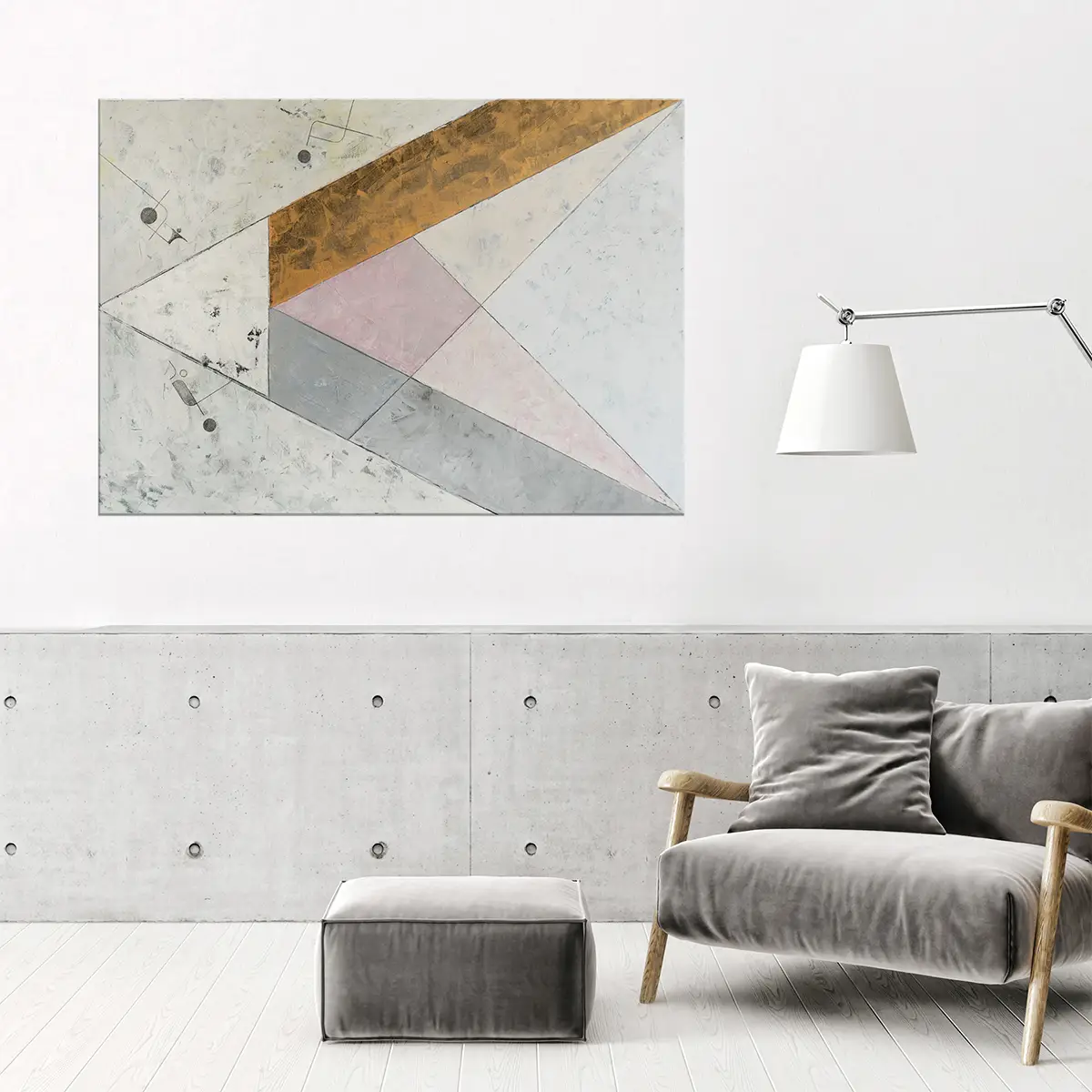 jasny obraz na ścianie