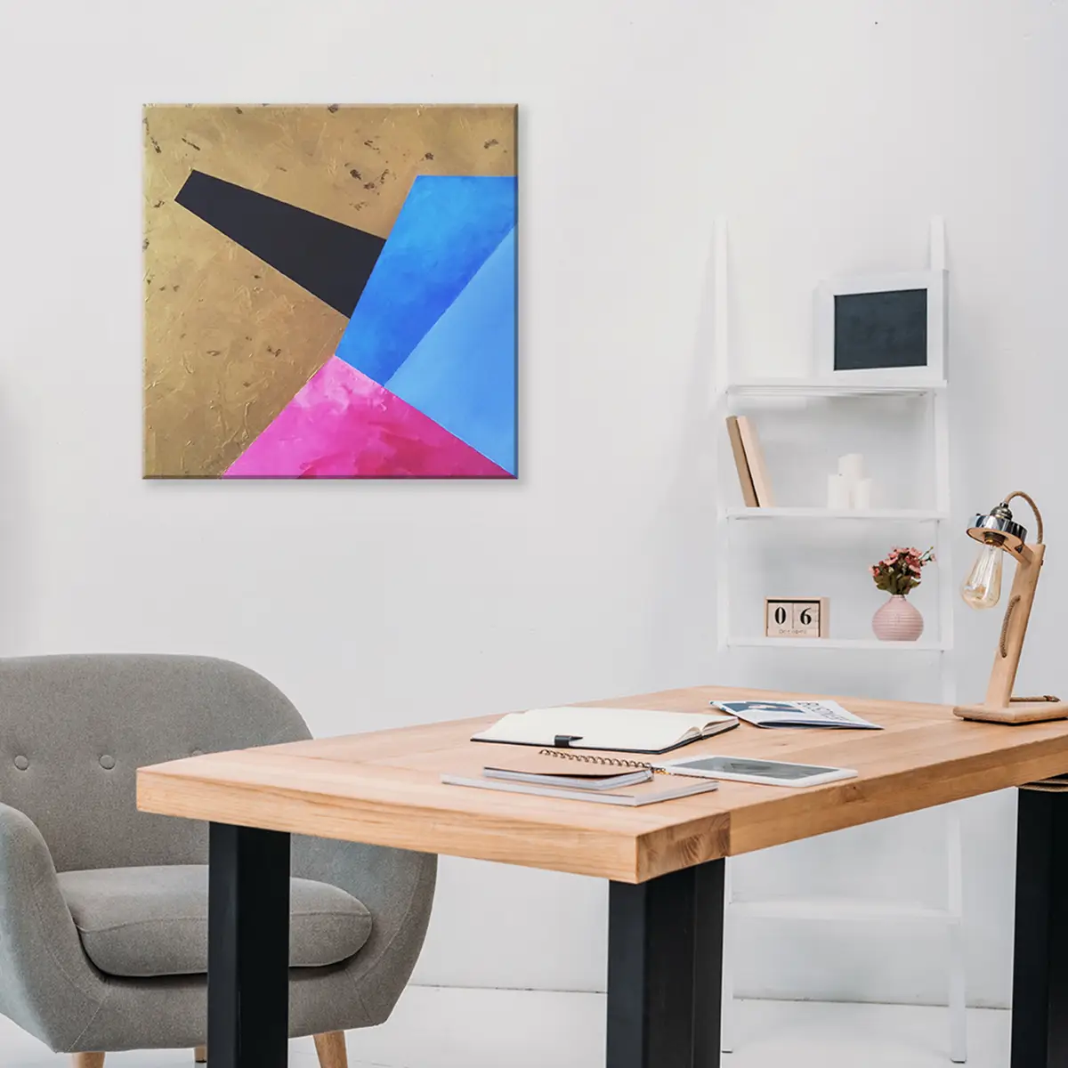 kolorowy obraz na ścianie