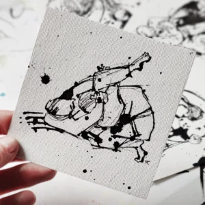 ciemny obraz na ścianie